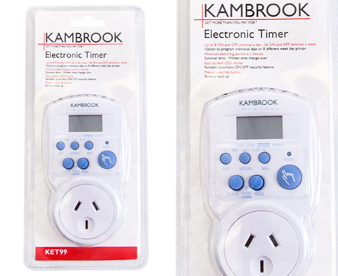 Kambrook electronic timer instructions